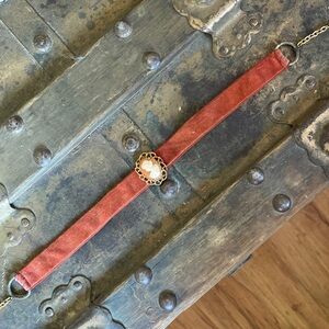 Antique velvet choker